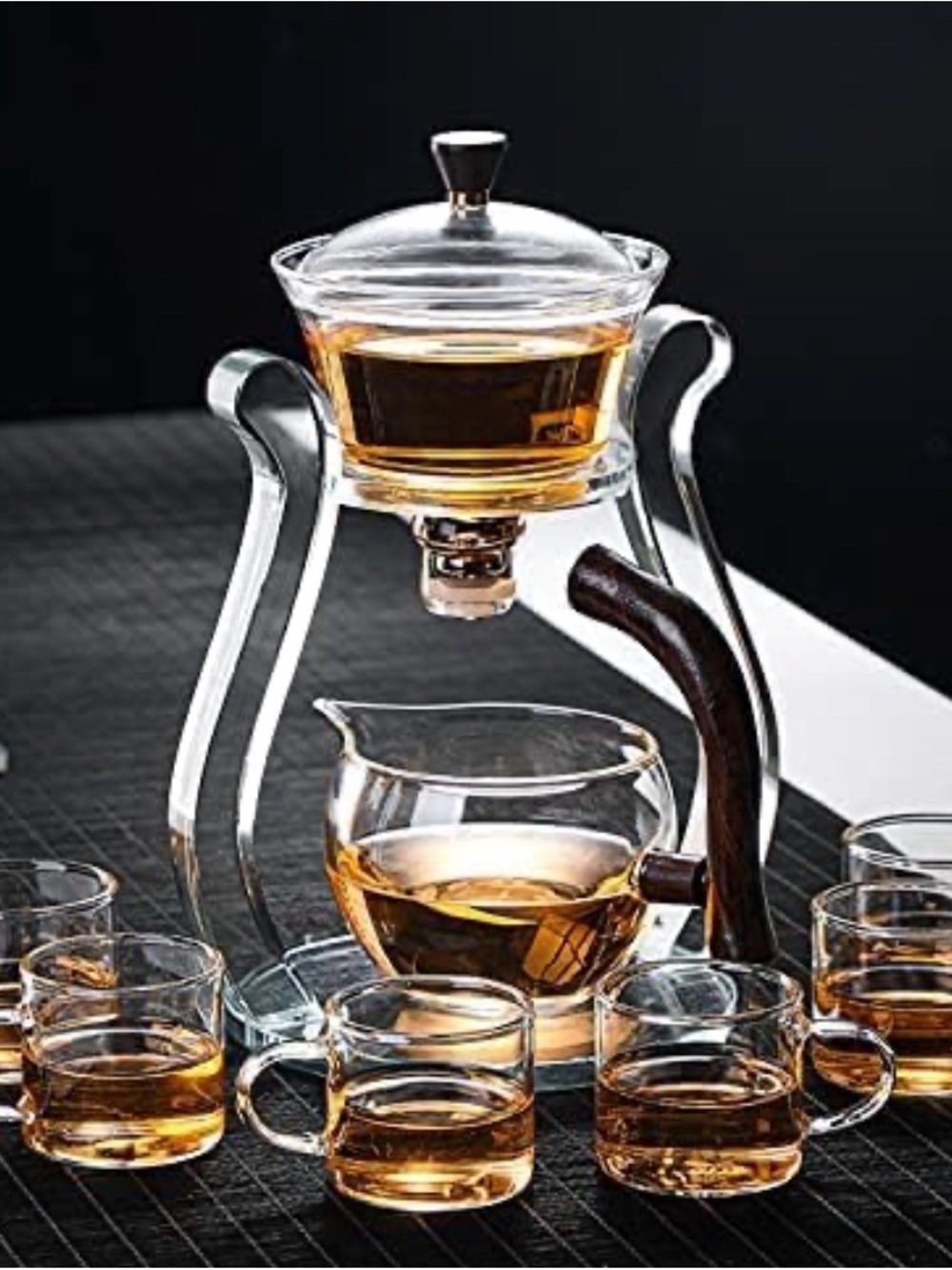 Rora Glass Tea Brewing Set with 6 Glass Tea Cups - Picture 1 of 8